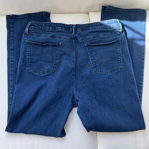 Talbots High Waist Barely Boot Jeans Size 14P Petite Dark Wash Classic Fit